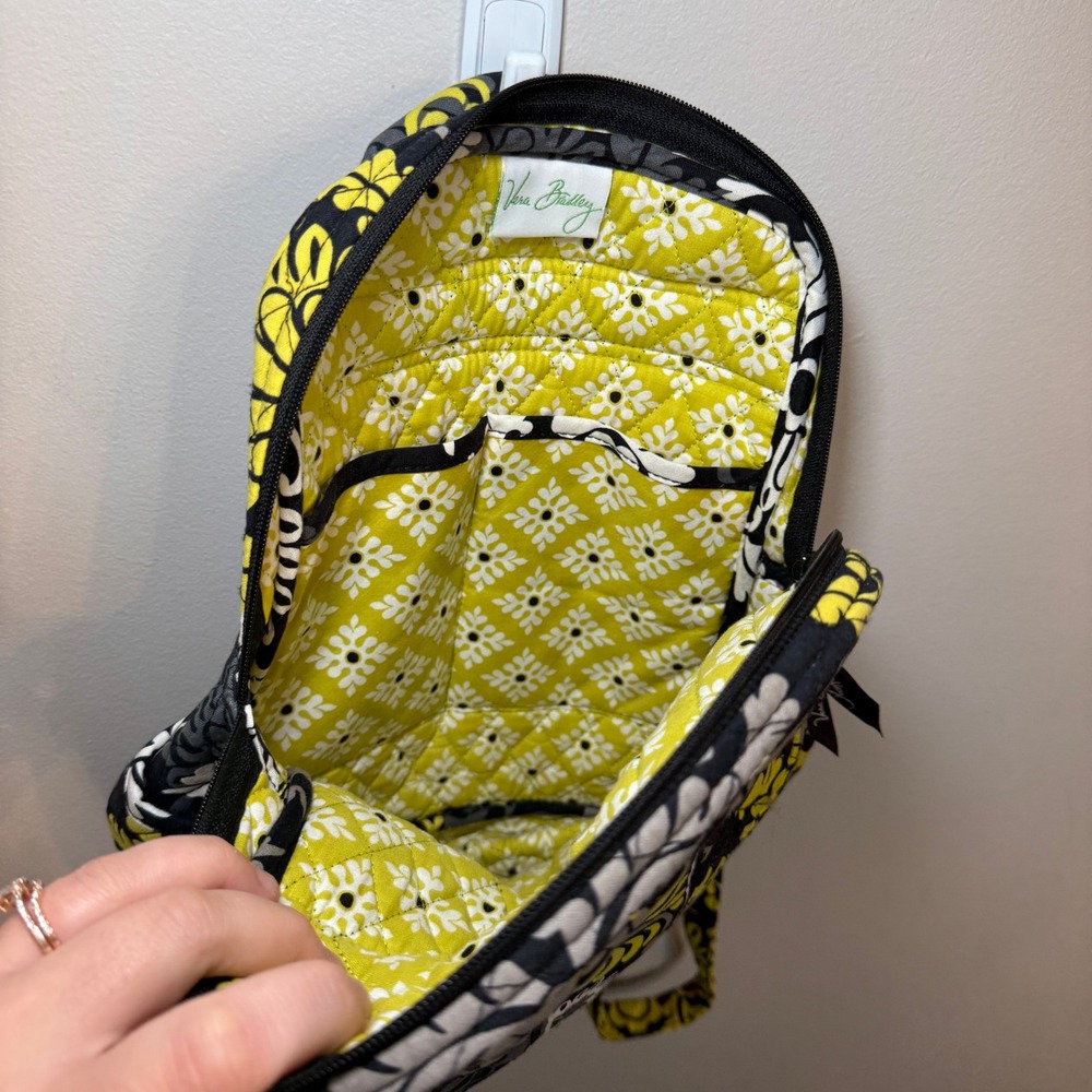 Vera Bradley Women's Quilted Baroque Floral Print Small Backpack - Picture 6 of 9